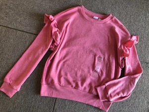 ★新品Gap Kidsギャップフリル袖スウェットトレーナー150★P