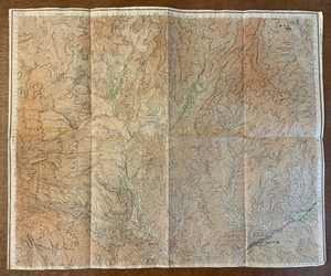 ■送料無料■ 木曽福島 長野県 木曽町 地図 古地図 古書 古文書 紙 印刷物 縦38.5cm 横47cm レトロ アンティーク/くKAら/PA-5690