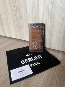 特注20万 Berluti Santal Scrit Leather Zip Long Wallet ベルルッティ サンタル スクリットレザー 長財布 シルバーパティーヌ オーダー品