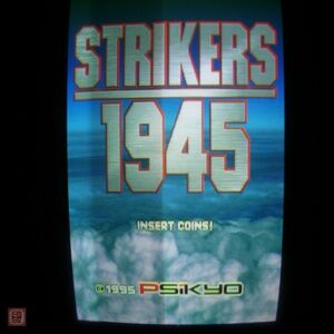 1円〜 彩京/PSIKYO ストライカーズ1945 STRIKERS 電解コンデンサ全交換済 イン取純正 ポップ付 動作確認済【20