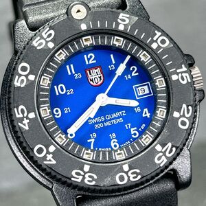 超美品 LUMINOX ルミノックス ネイビーシールズ Series 7000 腕時計 クオーツ アナログ ダイバーズ ネイビー 新品電池交換済み 動作確認済