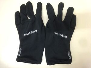 1260REW◎mont-bell モンベル ウィンドストッパー ライトトレッキンググローブ サイズM ブラック 1118625 手袋 GORE-TEX◎中古【送料無料】