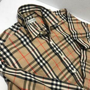 新品同様　BURBERRY バーバリー ズ　綿100% 馬柄　ノバチェック 定価10万円以上　メンズM medium クリーニング済