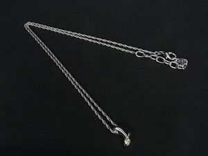 ■美品■ NINA RICCI ニナリッチ ラインストーン ネックレス ペンダント アクセサリー レディース シルバー系 DE7395