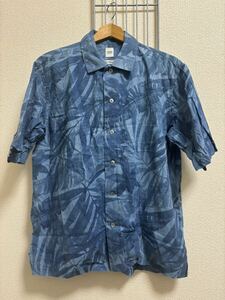 ［TAKEO KIKUCHI］タケオキクチ　半袖シャツ ブルー　柄　2 Y2979
