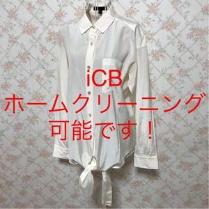 ★iCB/アイシービー★極美品★長袖ブラウス4(M.9号)シャツ 長袖シャツ