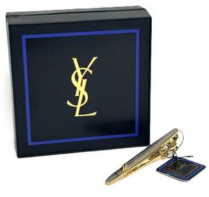 YSL／ YVES SAINT LAURENT／イブサンローラン／ネクタイピン／タイピン／アクセサリー／装飾品／ゴールド／シルバー／現状品