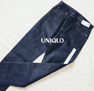 未使用*UNIQLO*ユニクロ*ストレッチ セルビッジ*スリムフィット*ジーンズ*サイズ30*ウエスト76*ネイビー*ジーパン*デニムパンツ*ストレート