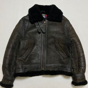 L相当/40サイズ 美品 Schott ショット B-3 ブラックムートン フライト