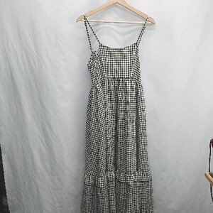 ◇ ⊂ w closet ダブルクローゼット ギンガムチェック ロング ワンピース サイズF ブラック系 レディース E