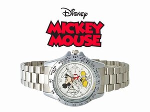 1円～ 1スタ Disneyアナザーヘブン×Disney限定/ミッキーマウス別注コラボ時計/美しすぎるWHITEデイトナDAYTONA5気圧50m防水Mickey