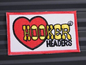 ◆送料\110◆【HOOKER HEADERS・フーカーヘッダーズ】※《アイロン刺繍ワッペン》　アメリカン雑貨　刺繍ワッペン　アイロンワッペン