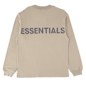 新品未使用 エッセンシャルズ ESSENTIALS REFLECTOR LOGO LS TEE-TAN-S