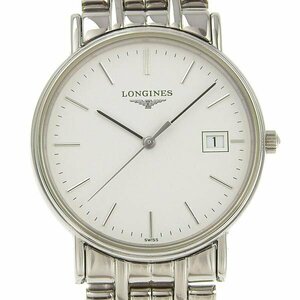 1円 稼働 ロンジン LONGINES L4.720.4 クオーツ グランドクラシック 白文字盤 SS×SS メンズ 腕時計