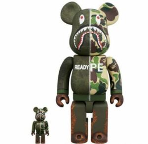 国内正規品　BAPE READYMADE 400% 100% BE@RBRICK メディコム　APE ベアブリック　シャーク　shark ベイプ　bearbrick medicomtoy