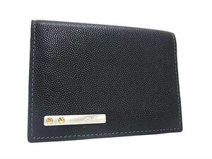 1円 ■美品■ Cartier カルティエ サントス レザー カードケース カード入れ 名刺入れ メンズ レディース ブラック系 FC5750