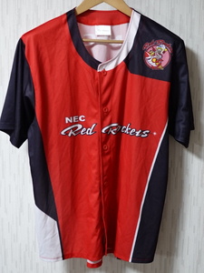 ■1017■NEC RED ROCKETS レッドロケッツ ユニホーム L ●