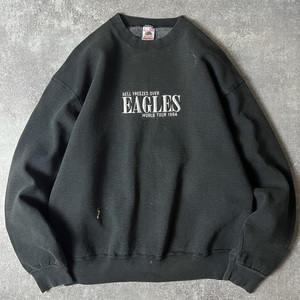 雰囲気系 90s USA製 EAGLES ツアー ロゴ 刺繍 スウェット トレーナー L / 90年代 アメリカ製 バンド イーグルス Hell Freezes Over