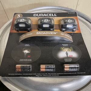 新品 DURACELL デュラセル LED ヘッドランプ 3個セット 550ルーメン ヘッドライト 防水 IPX8 LED Headlamps アウトドア 防災 作業 コストコ