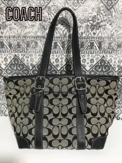 【美品】 COACH コーチ 6042 シグネチャー トートバッグ ショルダー