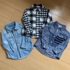 GLOBAL WALK シャツ＆babyGAP シャツ　サイズ90 3枚セット