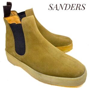 ☆即決・送料無料☆SANDERS サンダース CHELSEA BOOT チェルシーブーツ 薄茶 ライトブラウン 24.5cm 革靴 ブーツ 本革 本皮 メンズ