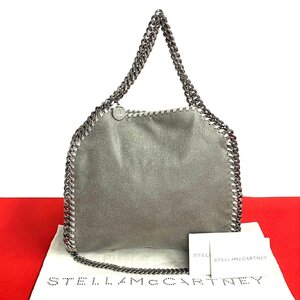 極 美品 袋付 Stella McCartney ステラマッカートニー ファラベラ エコレザー 2way チェーン ショルダーバッグ ハンドバッグ グレー 78260