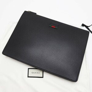 中古品　グッチ　クラッチバッグ　ブラック　レザー　セカンドバッグ　ショルダーバッグ　2Way　450976