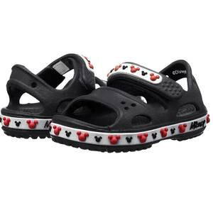 19cm クロックス(crocs) クロックバンド 2.0 ミッキー サンダル キッズ(crocband 2.0 Mickey sandal kids) ブラック C13 新品