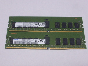 メモリ サーバーパソコン用 Samsung DDR4-2933 (PC4-23400) ECC Registered 16GBx2枚 合計32GB 起動確認済です M393A2K40CB2-CVFBY