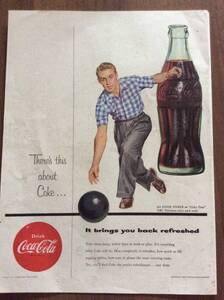 即決【mid-century advertising/LIFE/POST/広告808】Coca-Cola/コカ・コーラ/清涼飲料水/ミッドセンチュリー/アメリカンカルチャー