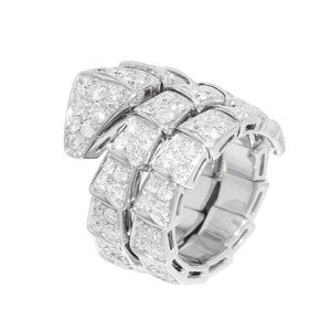 ブルガリ リング セルペンティ ヴァイパー リング ダイヤモンド 2.77ct K18WGホワイトゴールド サイズM 345226 BVLGARI 指輪 【安心保証】