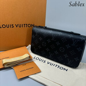 1円【未使用級】ルイヴィトン Louis Vuitton モノグラム エクリプス ジッピーXL ラウンドファスナー 長財布 メンズ M61698☆★