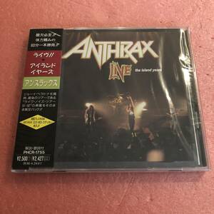 未開封 CD 国内盤 ステッカー 帯付 アンスラックス ライヴ !! アイランド イヤーズ Anthrax Live The Island Years