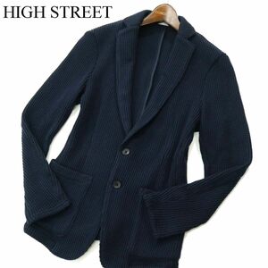 美品HIGH STREET ニット アンコン テーラード ジャケット Sz.M