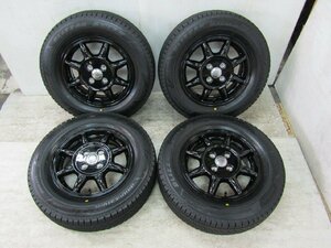 スタッドレス エンケイ S.A.M TOUGH 14インチｘ4.5J ET:+42 PCD:100 4H ブリヂストン ブリザックVRX3 175/70R14 22年 アクア ヴィッツ 等