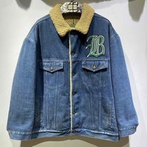 GUCCI DIY EMBROIDERED BOA DENIM JACKET SIZE-58 687832 XDA30 グッチ エンブロイダリーデニムシアリングジャケット