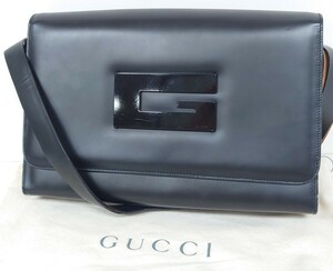 【SR-295】 GUCCI ハンドバッグ グッチ 001 3064 002058 ワンショルダー レザー G ロゴ 肩掛け 手持ち カバン ブラック系