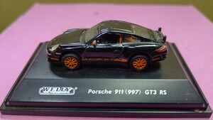 スケール 1/72 Porsche 911 ！ GT3 RS 世界の名車！ 黒 WELLY 