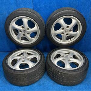 [AK-0018508][N2] ボクスター 986K ホイール 傷 17×7J+55/17×8.5J+50 5穴-130 タイヤ Dunlop 255/40R17 205/50R17 不良 ヒビ　 545343