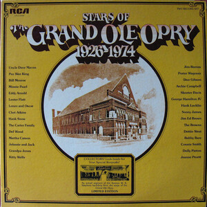 英2discs LP Various Stars Of The Grand Ole Opry 1926-1974 CPL20466 RCA Victor /00660