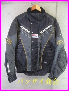 8111s21◆良品です◆HONDA RACING ホンダレーシング HRC 中綿 ライダースジャケット L/ライディング/バイカー/ツーリング/オートバイバイク