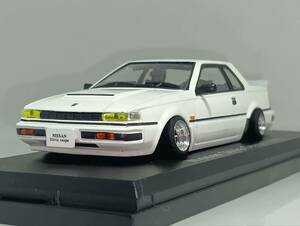 1/43 ノレブ Nissan Silvia Coupe (1983) 改 アルミ 深リム ローダウン 改造 シルビア クーペ リアスポイラー カスタム 国産名車 