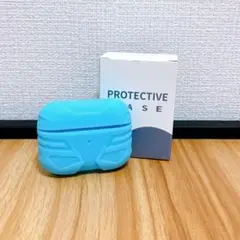 AirPodsPro ケース シリコン保護ケース ブルー エアーポッツカバー