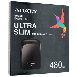 A-DATA製 SSD SC680 ASC680-480GU32G2-CBK ブラック 480GB [管理:1000029310]