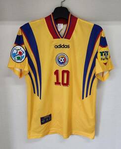 ユーロ96 ルーマニア FED ROMANIA(H)#10 ゲオルゲ・ハジ HAGI 半袖 EURO 1996仕様 M