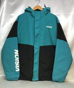 VISION STREET WEAR ヴィジョン ストリートウェア 中綿ブルゾン ナイロン 配色切り替えジャケット 8723106-I サイズL グリーン系