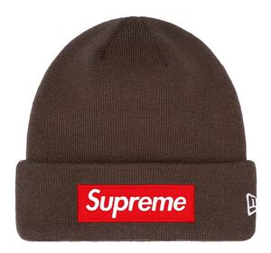 Supreme New Era Box Logo Beanie Brown