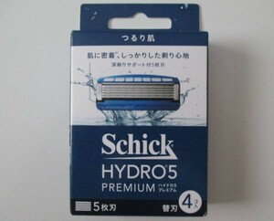 Schick(シック) ハイドロ5プレミアム つるり肌 替刃(4コ入) スキンガード付 5枚刃