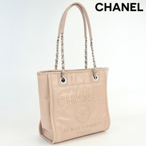 6/16はさらに+11倍 中古 シャネル トートバッグ レディース ブランド CHANEL ドーヴィル チェーントート レザー A93256 ピンク